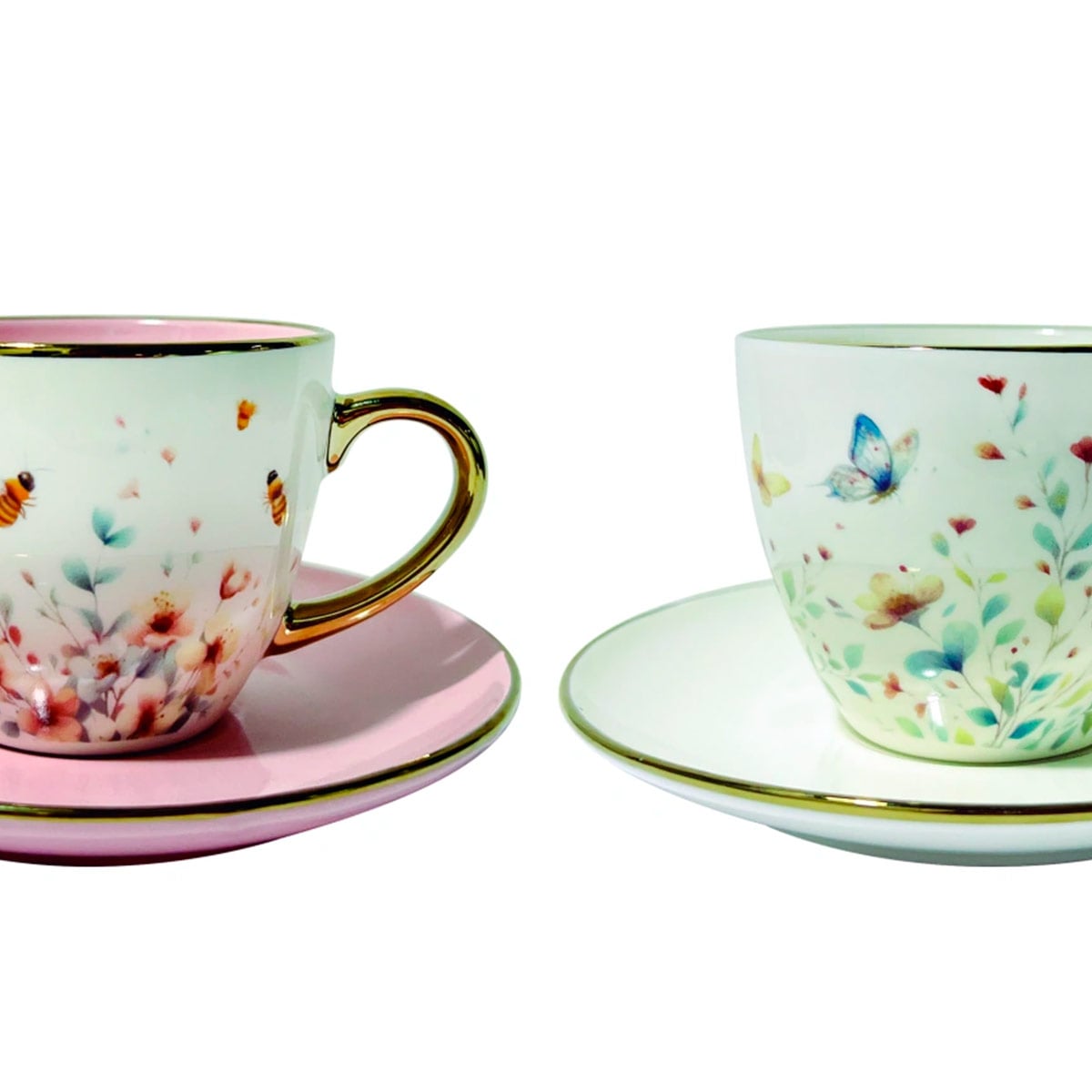 SET X 2 TAZAS CON PLATO RIPLEY HOME JARDÍN+ CERÁMICA - 2