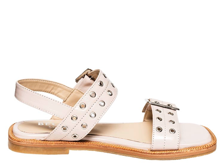 SANDALIAS CUERO MUJER BECCA NUDE ALHELI - 1