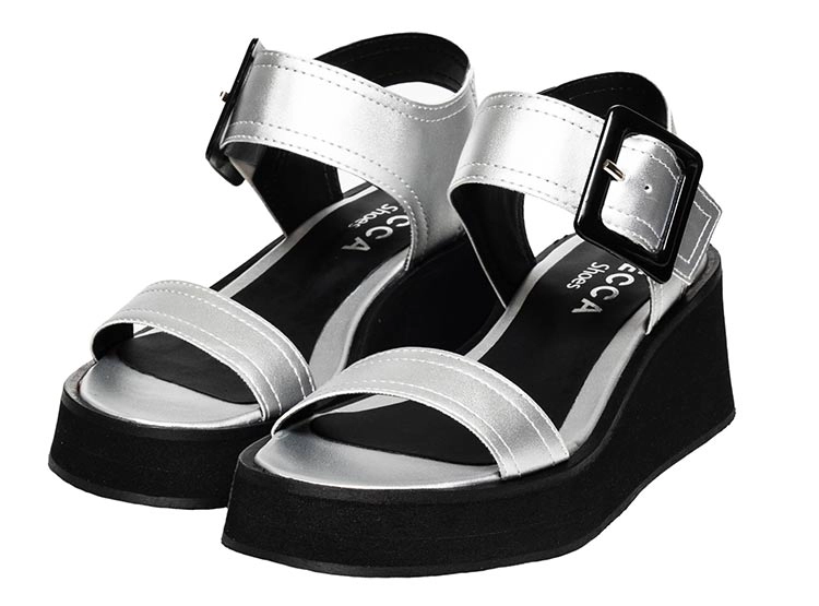SANDALIAS CUERO MUJER BECCA PLATA FINA - 2