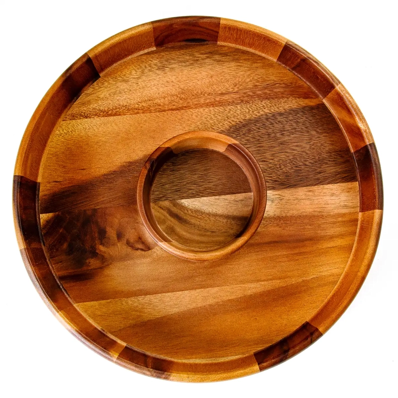 TABLA RIPLEY HOME APERITIVO REDONDO L CHIP AND DIP MADERA - 2