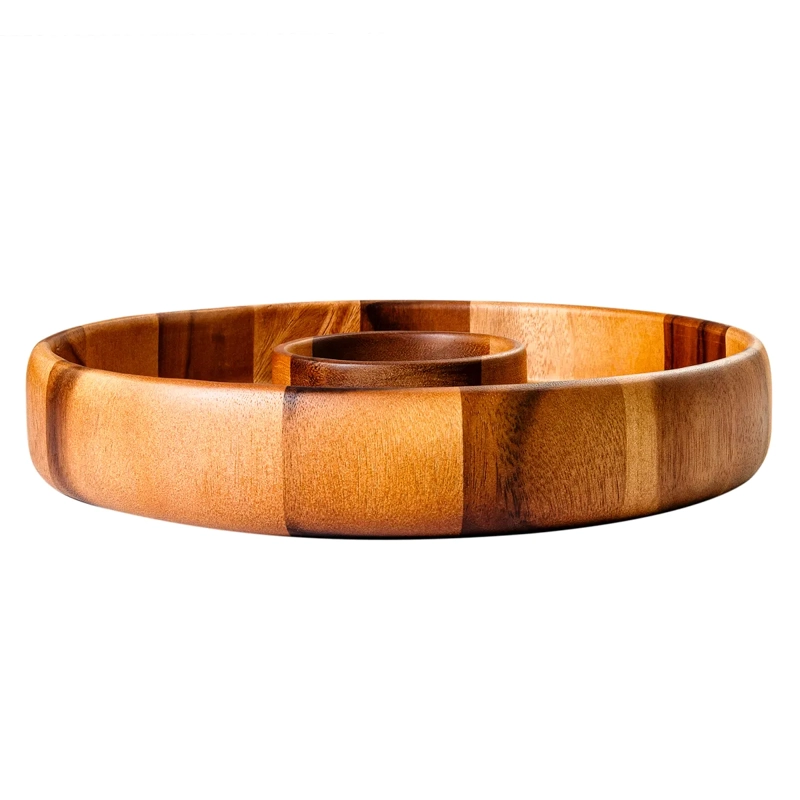 TABLA RIPLEY HOME APERITIVO REDONDO L CHIP AND DIP MADERA - 3