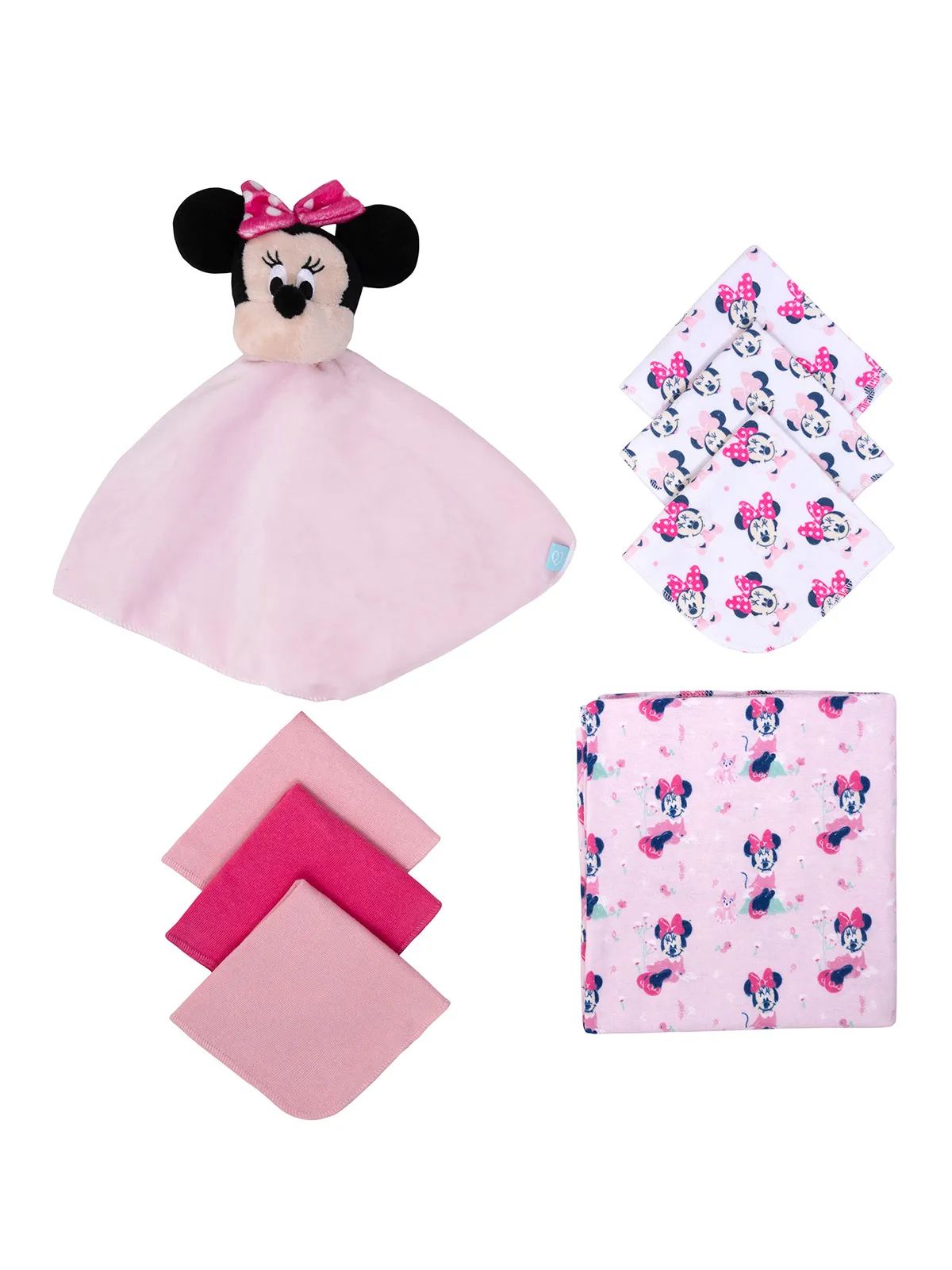 SET BEBÉ ALGODÓN NIÑO BAMBINO BLANCO 8 PIEZAS BAMIBINO BABY GIFT MICKEY - 1