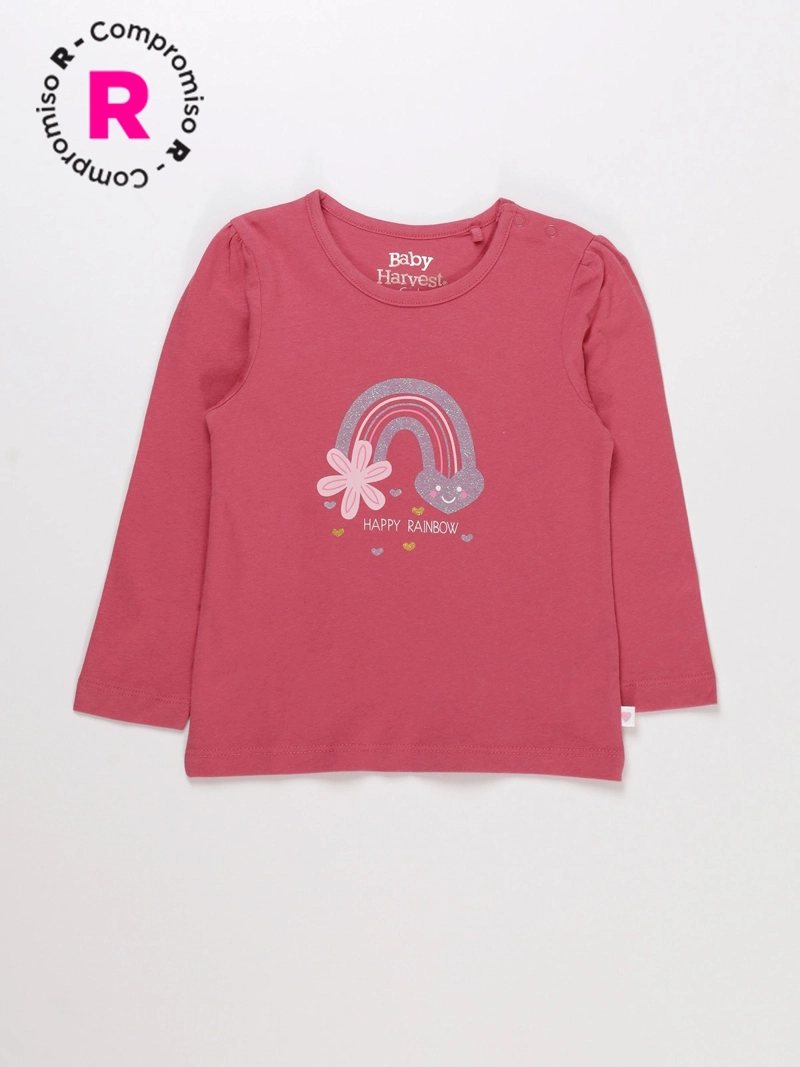 POLERA MANGA LARGA ALGODÓN NIÑA BABY HARVEST BÁSICA - 1