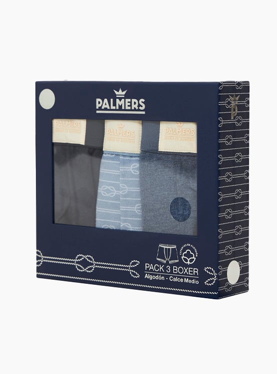 PACK X3 BÓXER HOMBRE PALMERS GRIS - 6