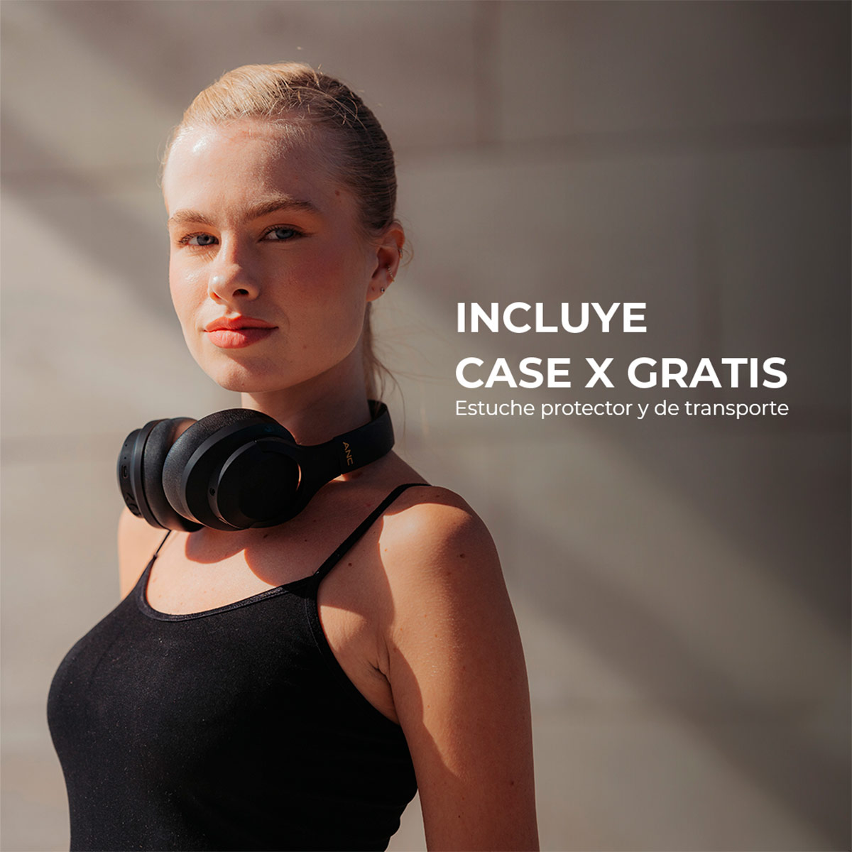 AUDÍFONOS SLEVE ON EAR PULSE.ANC CREMA BLUETOOTH - 9