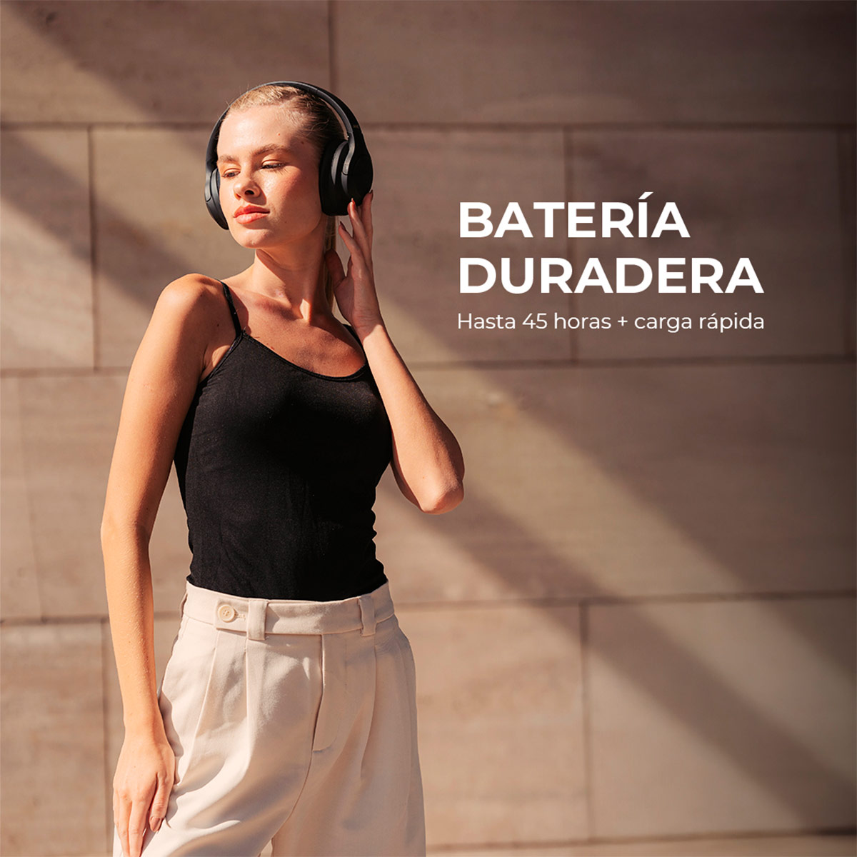 AUDÍFONOS SLEVE ON EAR PULSE.ANC CREMA BLUETOOTH - 10