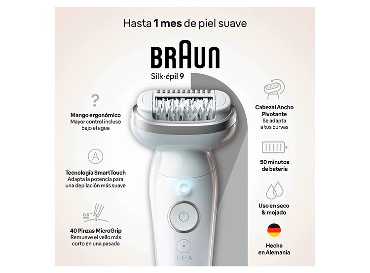 DEPILADORA ELÉCTRICA BRAUN SILK-ÉPIL 9 - 2