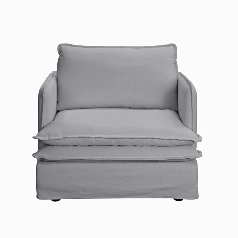 SILLÓN MAISON LINETT LILLE 1 CUERPO LINO GRIS - 1