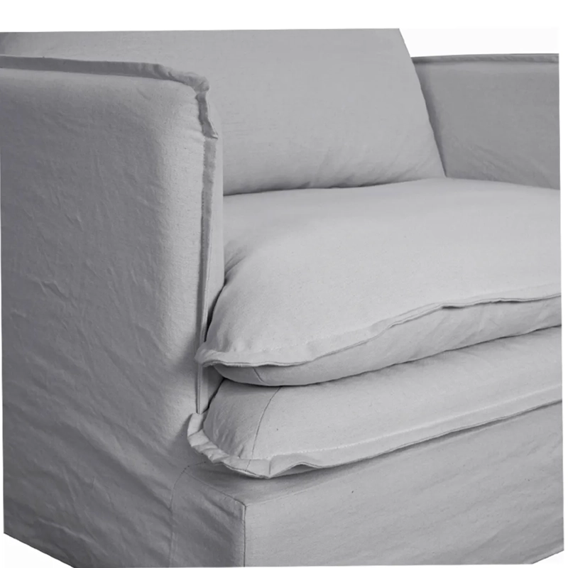 SILLÓN MAISON LINETT LILLE 1 CUERPO LINO GRIS - 4