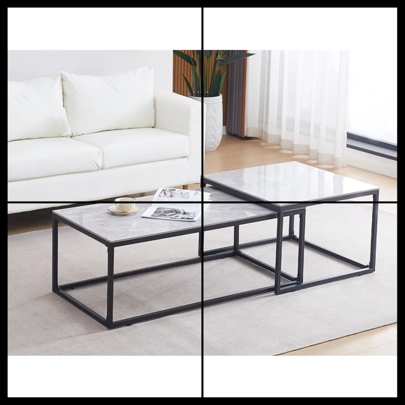MESA RIPLEY HOME DALLAS METAL 110 X 65 CM GRIS - 6