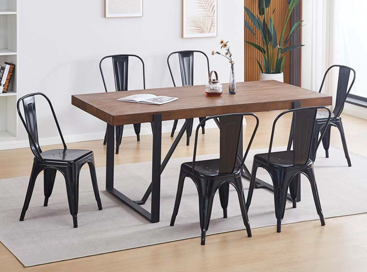 JUEGO DE COMEDOR RIPLEY HOME IRRONBRIDGE TOLIX 1+6 - 8