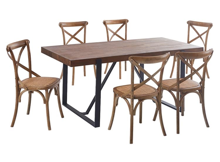 JUEGO DE COMEDOR RIPLEY HOME IRRONBRIDGE CRUZETA 1+6 - 2