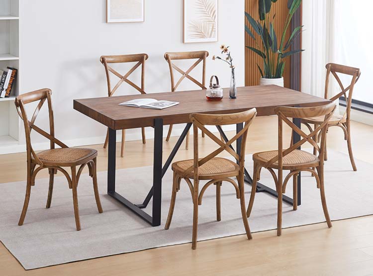 JUEGO DE COMEDOR RIPLEY HOME IRRONBRIDGE CRUZETA 1+6 - 8
