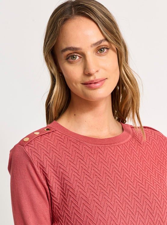 SWEATER MANGA LARGA MUJER CACHAREL LIVIANO TEXTURA - 3