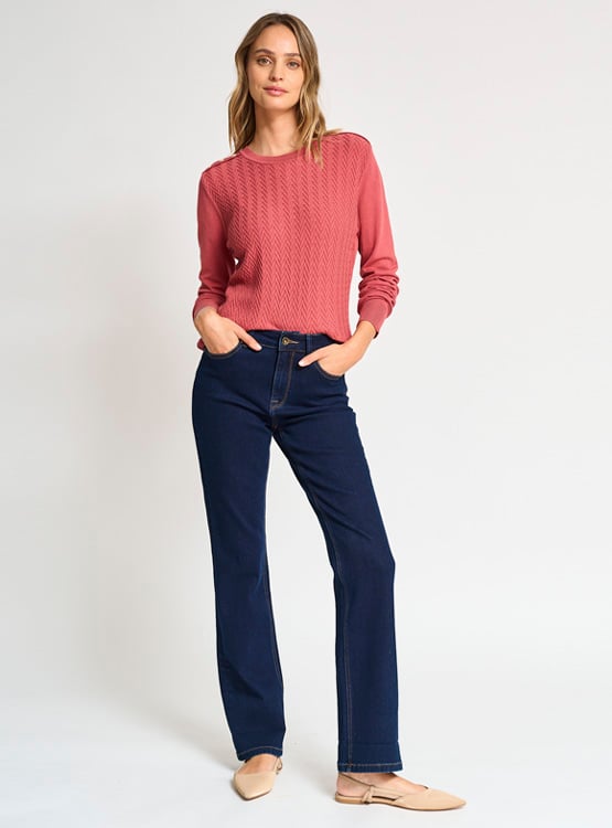 SWEATER MANGA LARGA MUJER CACHAREL LIVIANO TEXTURA - 4
