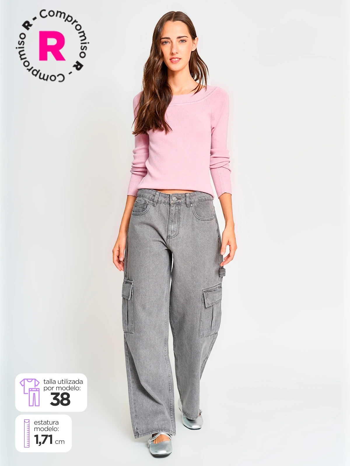 PANTALÓN ALGODÓN MUJER INDEX CARGO - 1