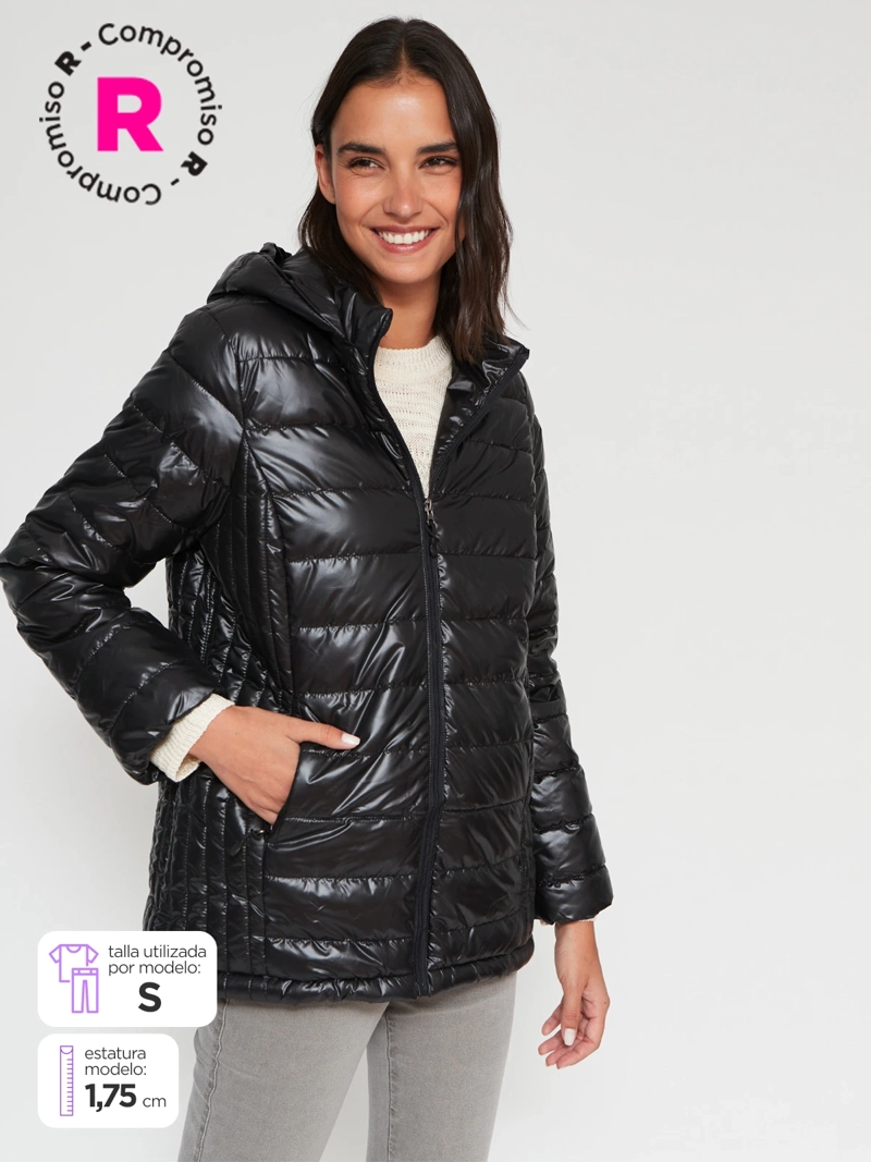 PARKA MUJER AZIZ CORTA GORRO DESMONTABLE - 1