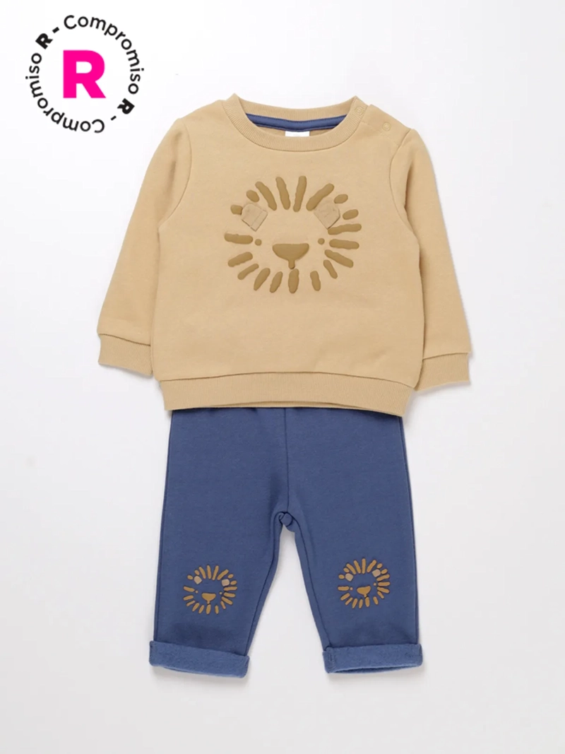 CONJUNTO POLERÓN + PANTALÓN DE BUZO UNISEX BABY HARVEST DORADO - 1