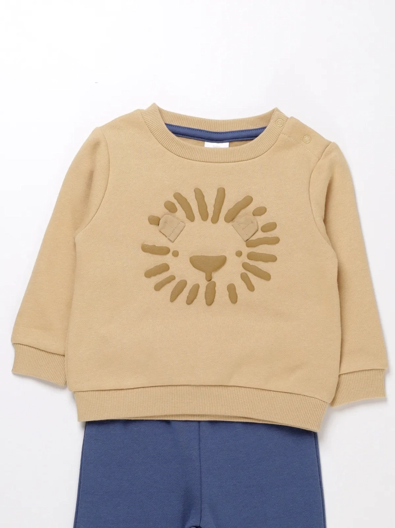 CONJUNTO POLERÓN + PANTALÓN DE BUZO UNISEX BABY HARVEST DORADO - 3