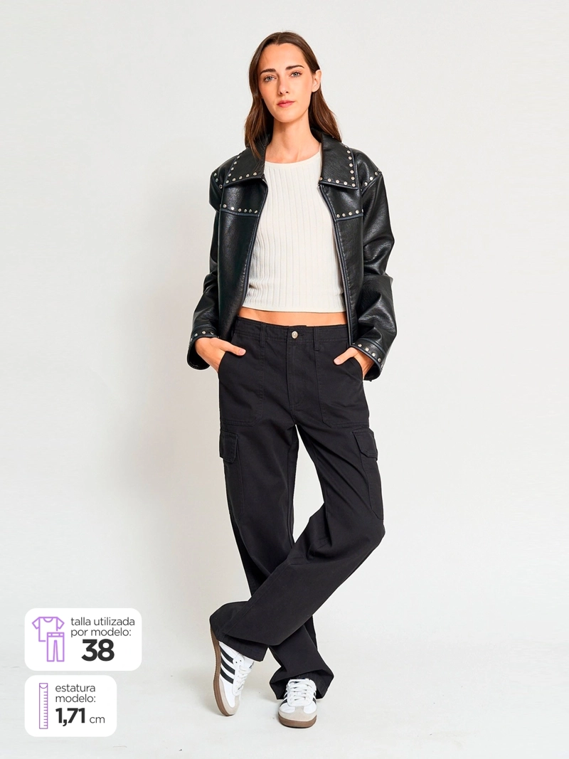 PANTALÓN ALGODÓN MUJER INDEX CARGO - 1