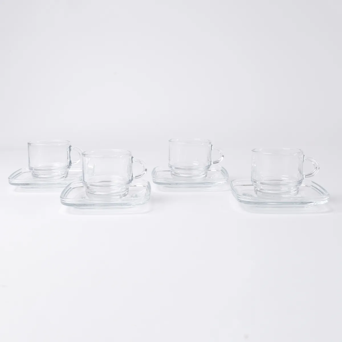 TAZA CON PLATO RIPLEY HOME 90 ML VIDRIO 8 PIEZAS - 1
