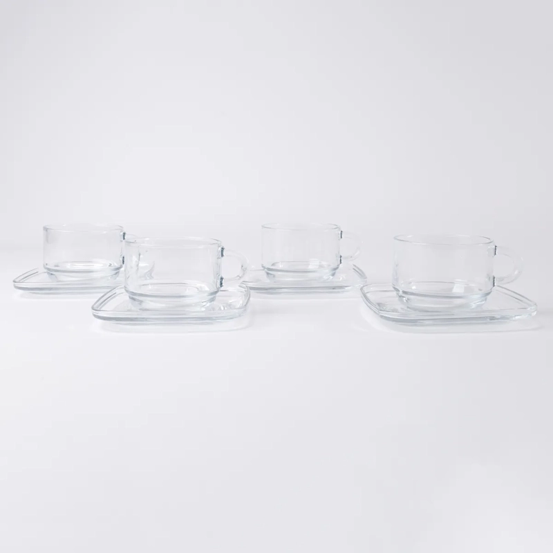 TAZA CON PLATO RIPLEY HOME 270 ML VIDRIO 8 PIEZAS - 2
