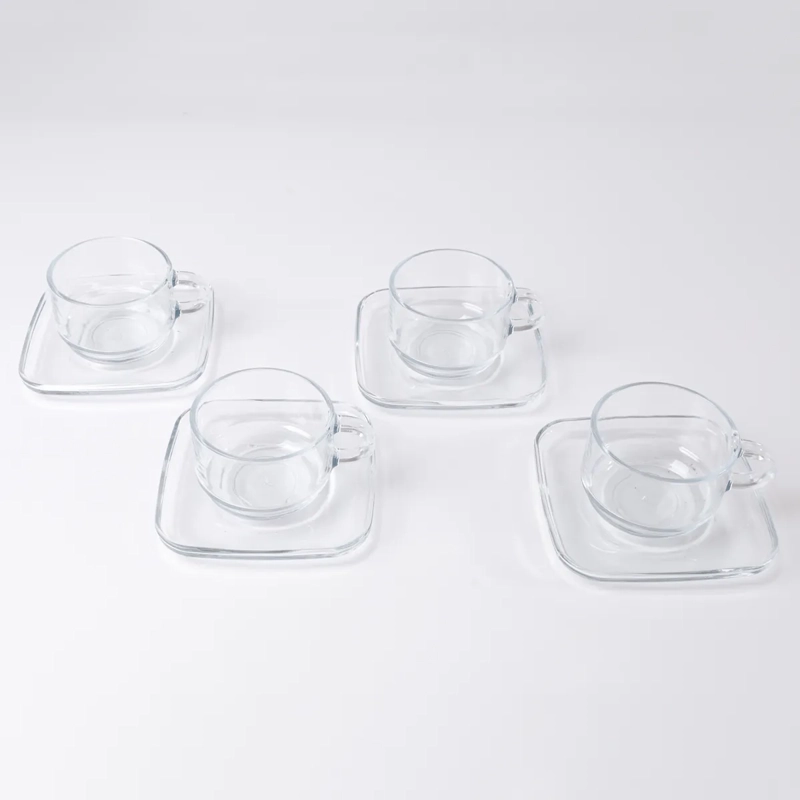 TAZA CON PLATO RIPLEY HOME 270 ML VIDRIO 8 PIEZAS - 3
