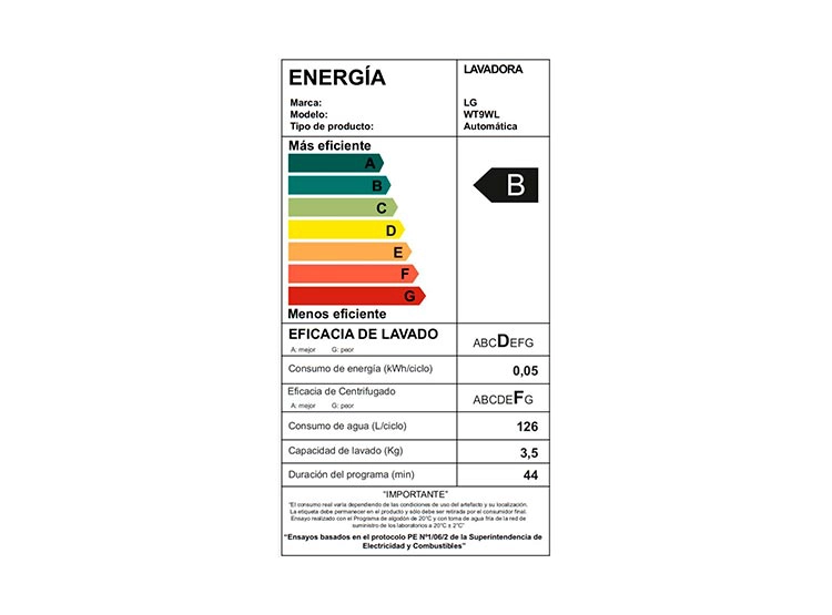 LAVADORA CARGA SUPERIOR LG WT9WL 9KG BLANCO - 11