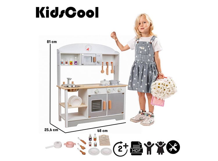 COCINA MONTESSORI BLANCA + ACCESORIOS - 5