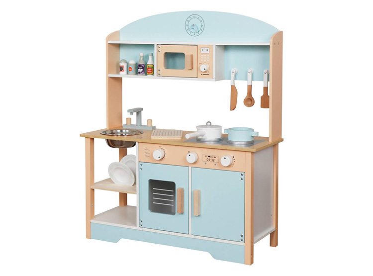 COCINA MONTESSORI CELESTE + ACCESORIOS - 1