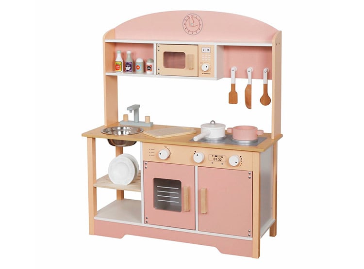 COCINA MONTESSORI ROSA + ACCESORIOS - 1