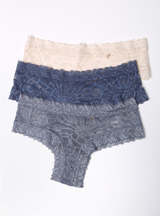 PACK 3 CALZONES BIKINI MUJER INDEX ENCAJE CLZP324-618 - 10