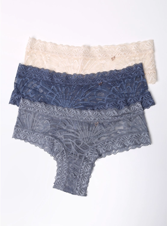 PACK 3 CALZONES BIKINI MUJER INDEX ENCAJE CLZP324-618 - 10