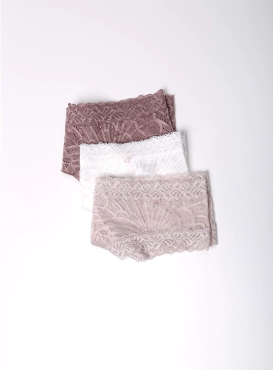 PACK 3 CALZONES BIKINI MUJER INDEX ENCAJE CLZP324-618 - 11