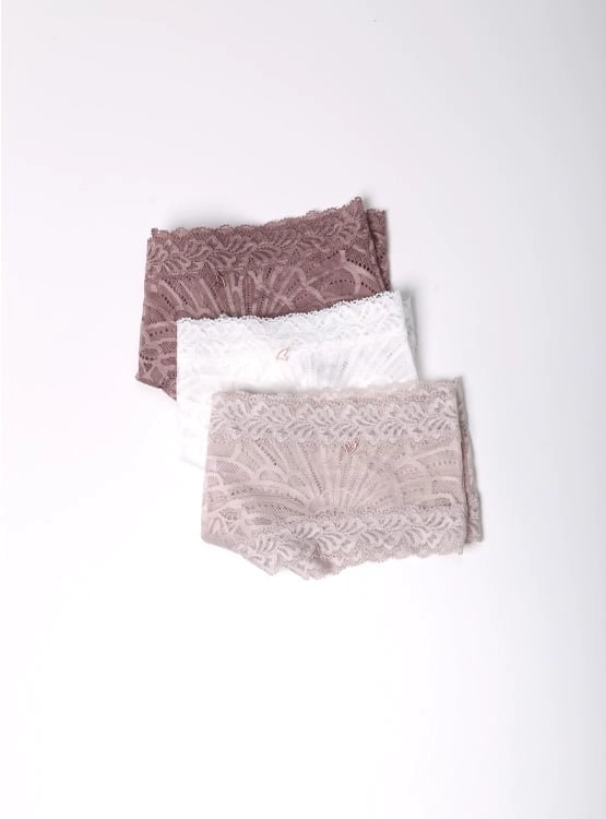 PACK 3 CALZONES BIKINI MUJER INDEX ENCAJE CLZP324-618 - 11