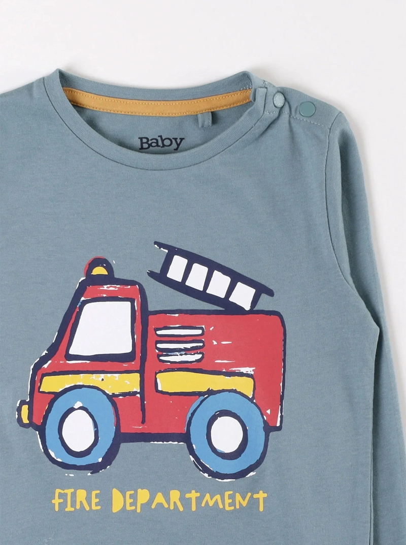 POLERA MANGA LARGA ALGODÓN NIÑO BABY HARVEST BASICA ESTAMPADA - 3