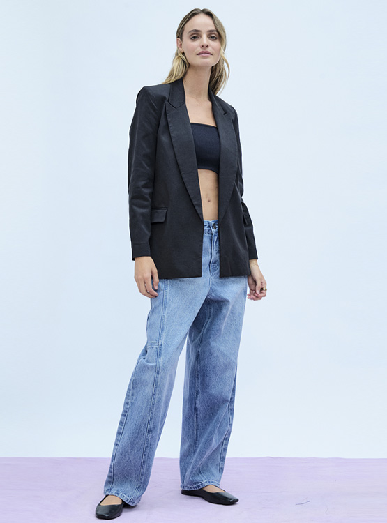 BLAZER ALGODÓN MUJER IO CRUCE SIN BOTÓN - 5