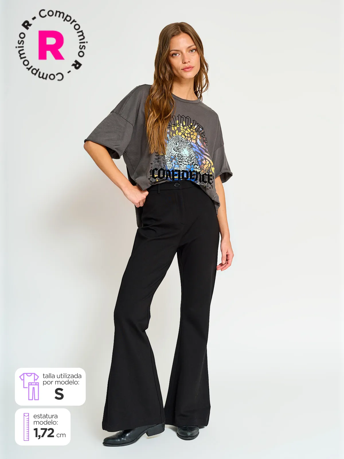 PANTALÓN FLARE MUJER BARBADOS - 1