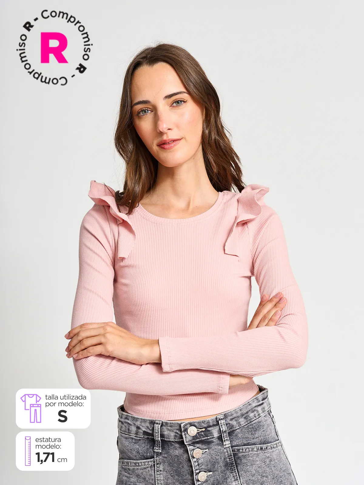 POLERA MANGA LARGA ALGODÓN MUJER INDEX VUELOS - 1