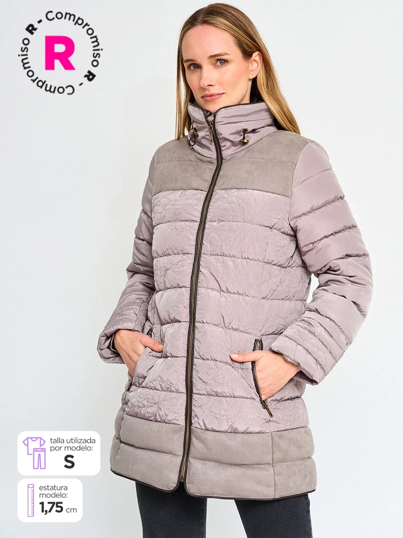 PARKA MUJER TATIENNE ACOLCHADA EFECTO TERCIOPELO - 1