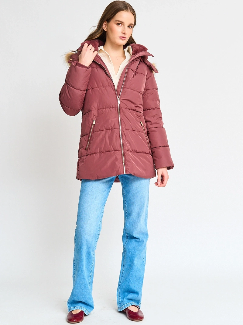 PARKA MUJER CACHAREL LARGA GORRO DESMONTABLE - 4