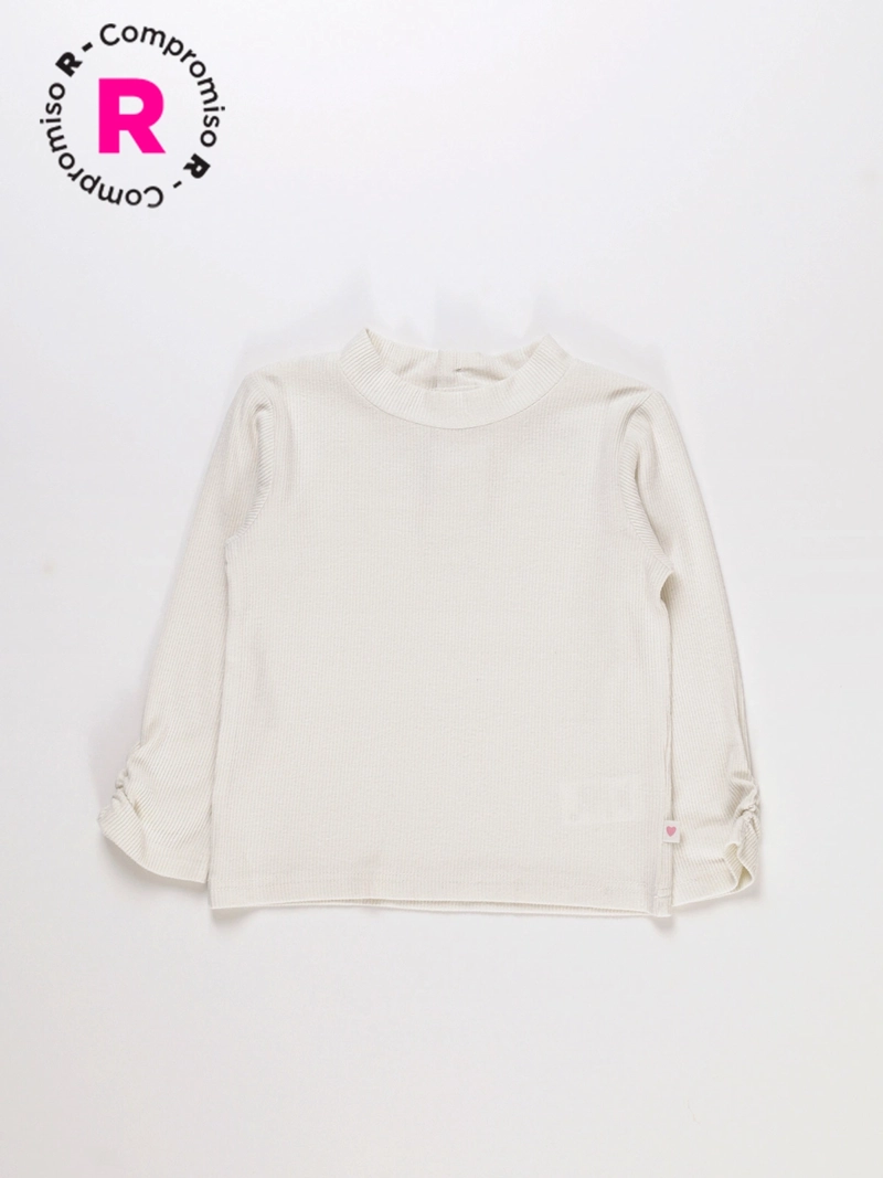 POLERA MANGA LARGA NIÑA BABY HARVEST BEATTLE ACANALADO LISO - 1