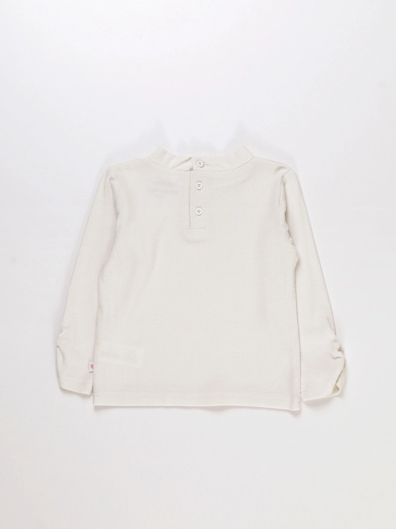 POLERA MANGA LARGA NIÑA BABY HARVEST BEATTLE ACANALADO LISO - 2
