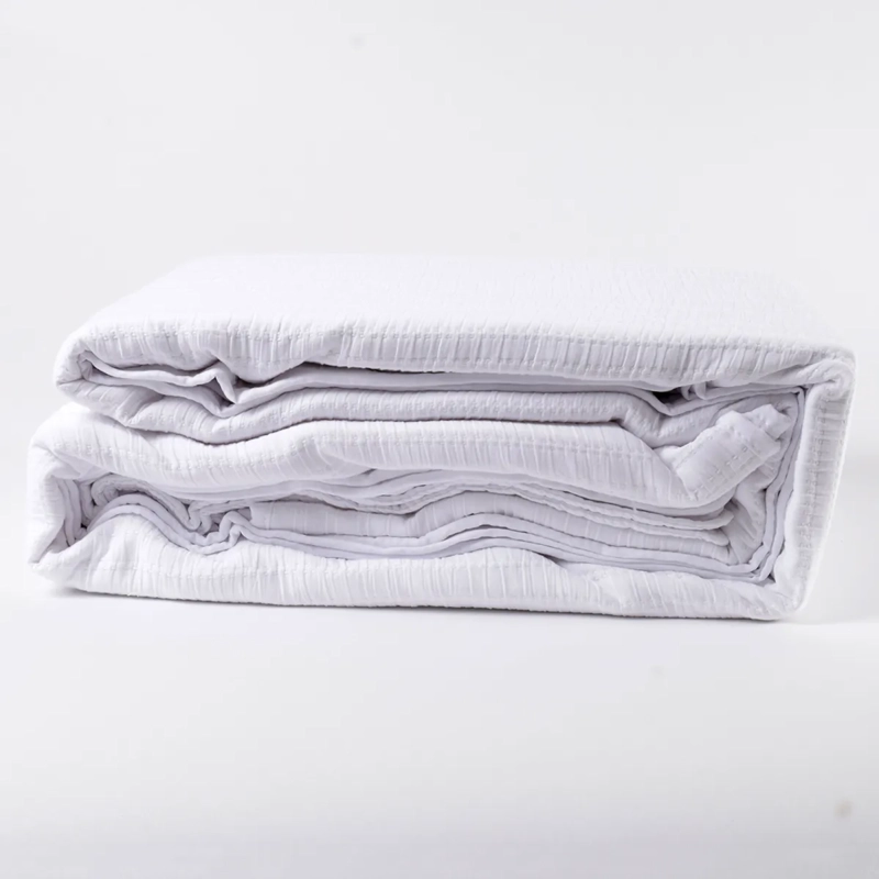 CUBRECAMA MAISON LINETT STITCHING SÚPER KING BLANCO - 2
