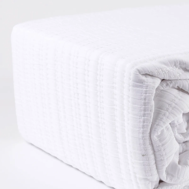 CUBRECAMA MAISON LINETT STITCHING SÚPER KING BLANCO - 3