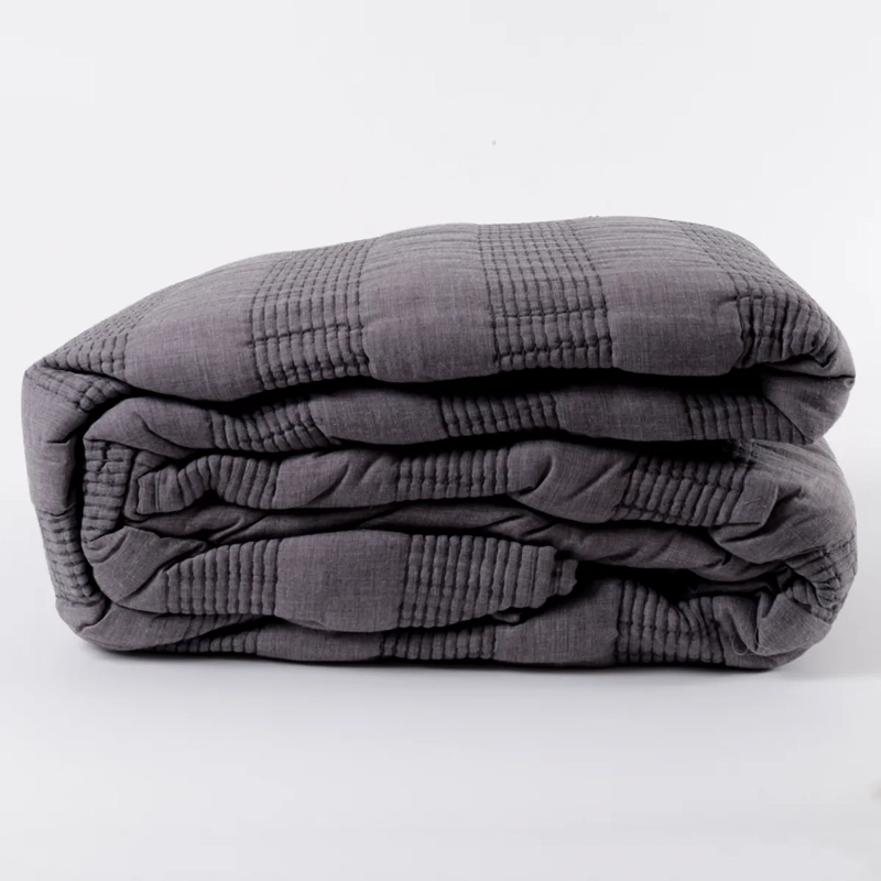 CUBRECAMA MAISON LINETT RIPLEY HOME LÍNEAS SÚPER KING GRIS - 2