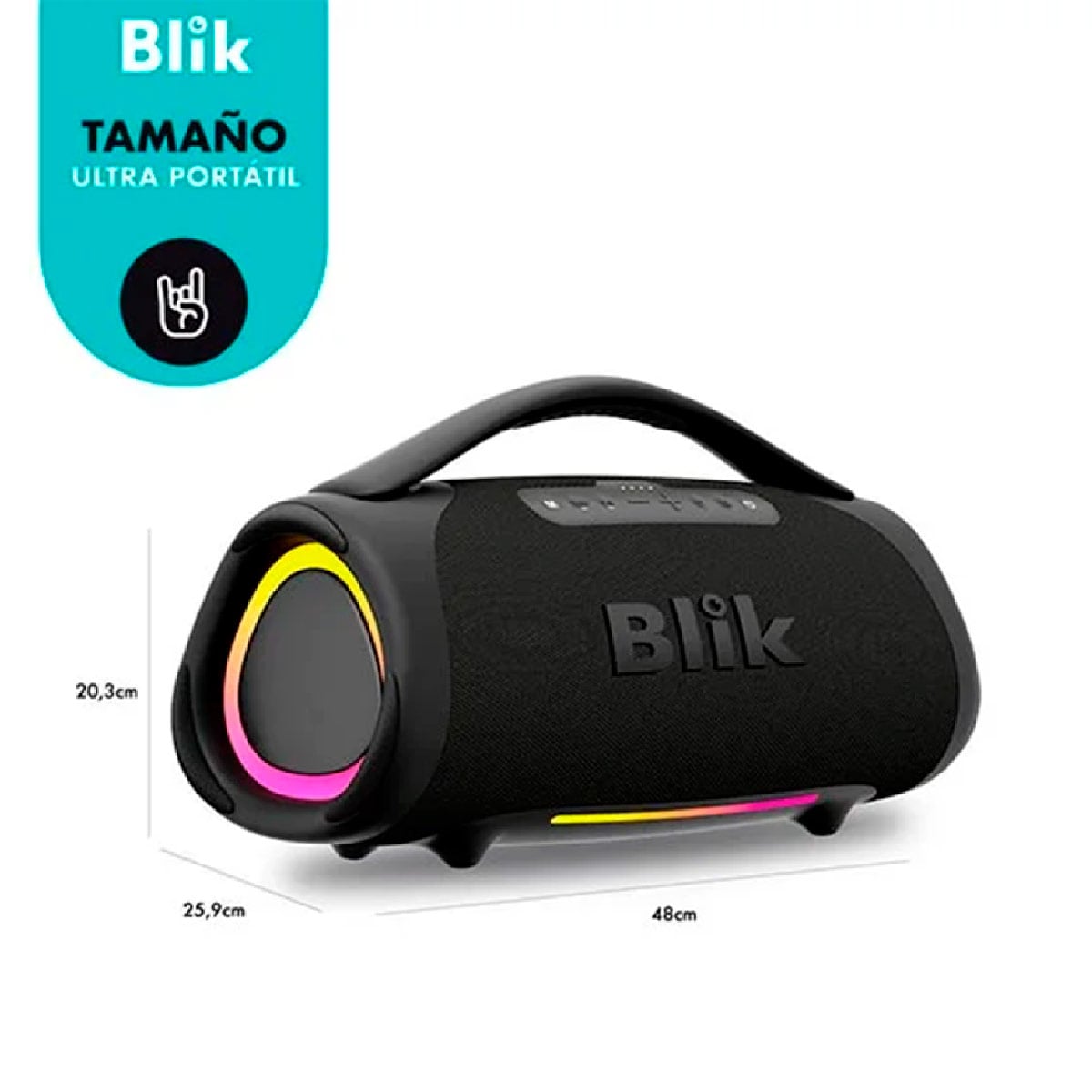 PARLANTE BLUETOOTH PORTÁTIL BLIK BASS400 120W IPX7 12 HRS - 2