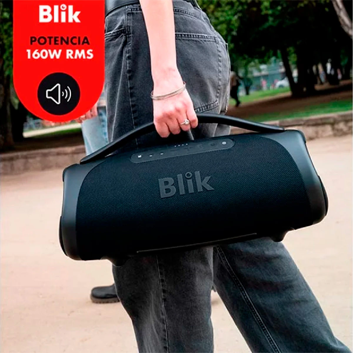 PARLANTE BLUETOOTH PORTÁTIL BLIK BASS400 120W IPX7 12 HRS - 5