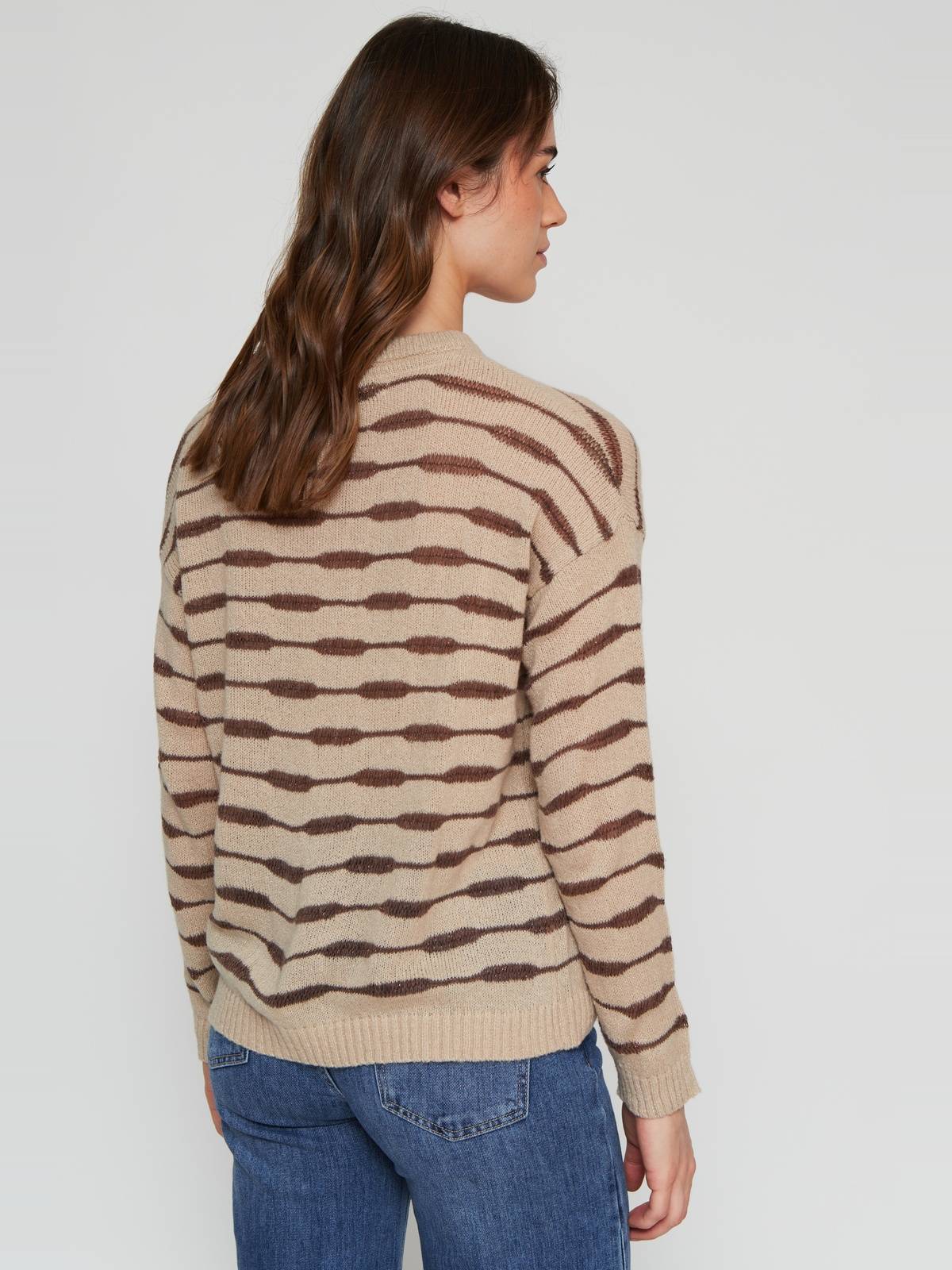 SWEATER MUJER TATIENNE CUELLO REDONDO LÍNEAS - 2