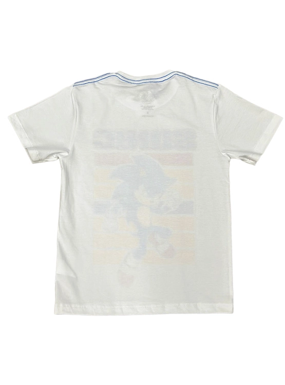 POLERA MANGA CORTA ALGODÓN NIÑO SONIC BLANCO - 2